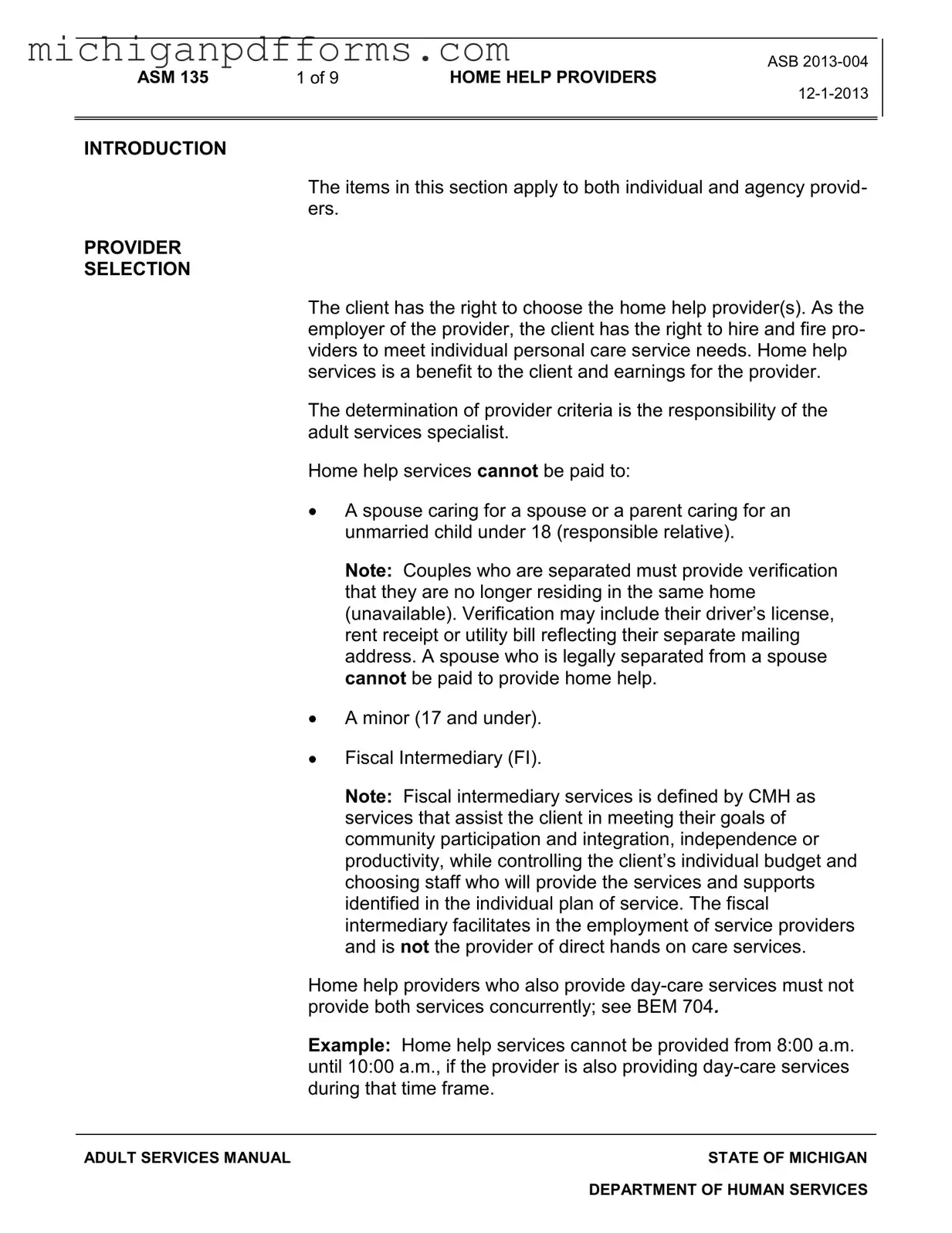 Free Michigan Gov Homehelp Template in PDF