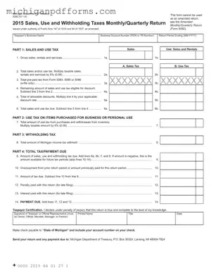 Free 5080 Michigan Template in PDF