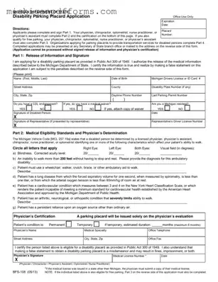 Free Bfs 108 Michigan Template in PDF