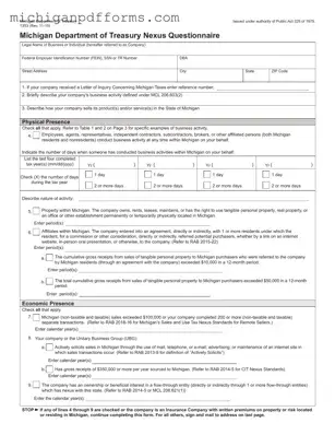 Free Michigan 1353 Template in PDF