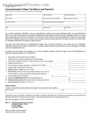 Free Michigan 2271 Template in PDF