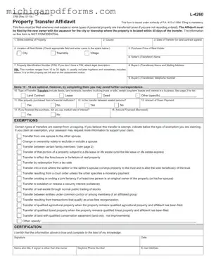 Free Michigan 2766 Template in PDF