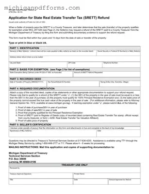 Free Michigan 2796 Template in PDF