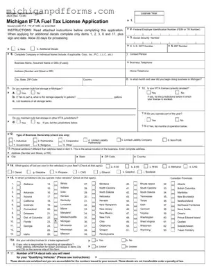 Free Michigan 2823 Template in PDF