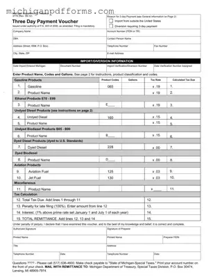 Free Michigan 3778 Template in PDF