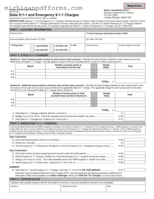 Free Michigan 4652 Template in PDF