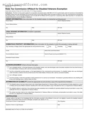 Free Michigan 5107 Template in PDF
