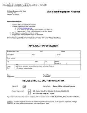Free Michigan Des 025 Template in PDF