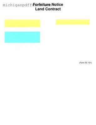Free Michigan Land Contract Template in PDF