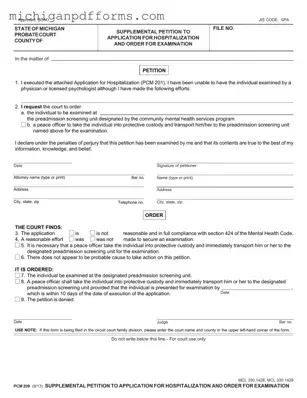 Free Pcm 209 Michigan Template in PDF