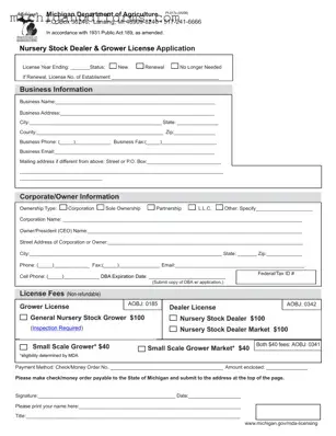 Free Pi 017S Michigan Template in PDF